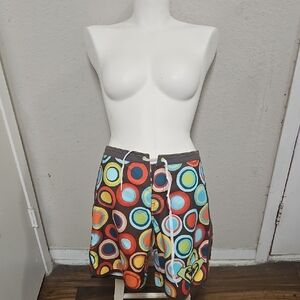 Colorful Circle Patterned Women's Skirt